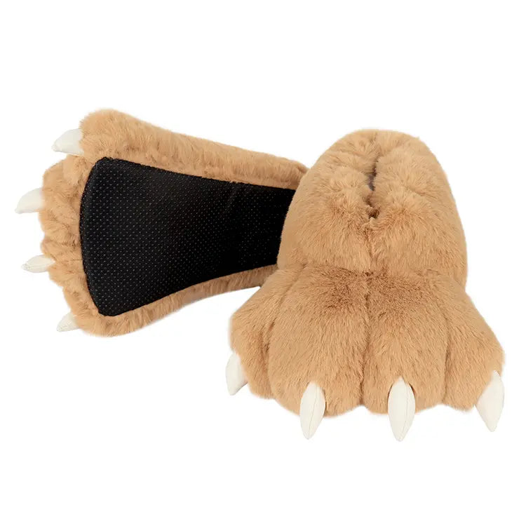 Bear Paw Slippers - Giant Plush Animal Claw House Slippers