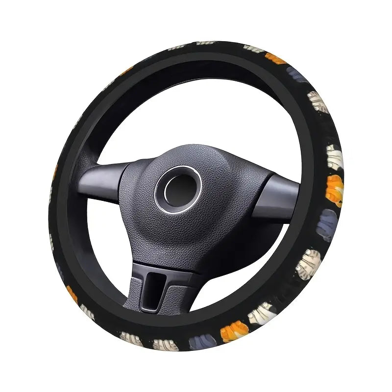 Cat Steering Wheel Cover - Stretch Anti-Slip Neoprene, 15 Inch 4