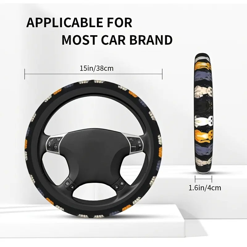 Cat Steering Wheel Cover - Stretch Anti-Slip Neoprene, 15 Inch 5