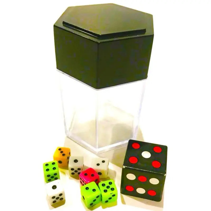 Exploding Dice Magic Trick with Clear Case and 8 Mini Dice 2