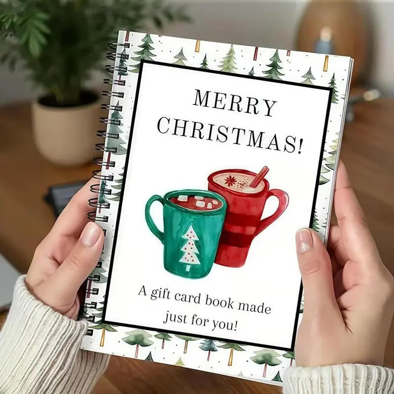 Christmas Gift Card Book Spiral-Bound Holder with 12 Pages 4