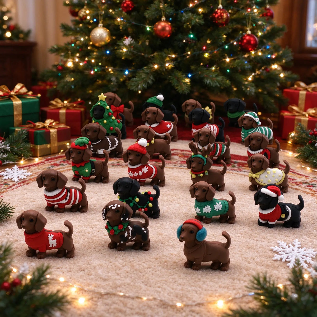 Dachshund Advent Calendar with 24 Mini Dog Figures 5