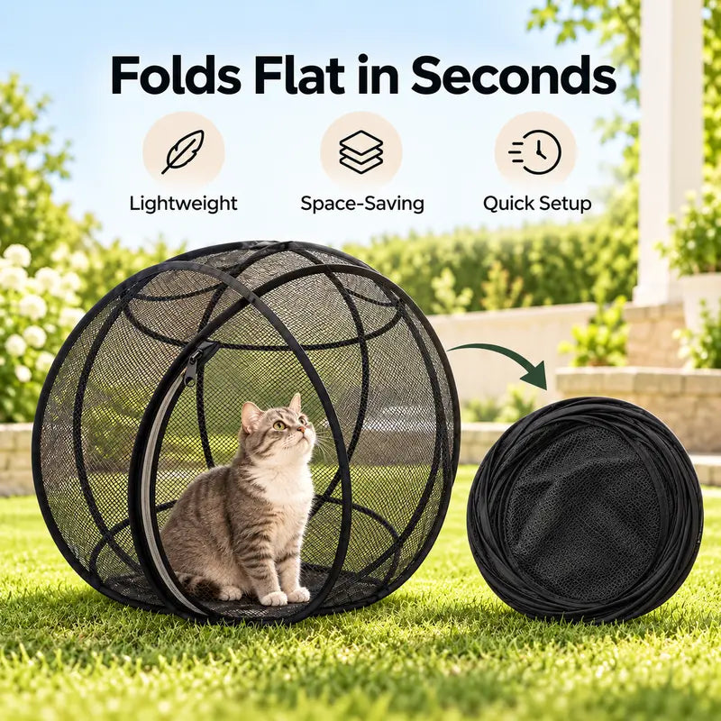 Pop-Up Cat Playpen Collapsible Mesh Enclosure, 73 cm 4