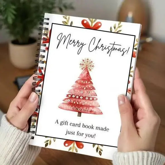 Christmas Gift Card Book Spiral-Bound Holder with 12 Pages 5