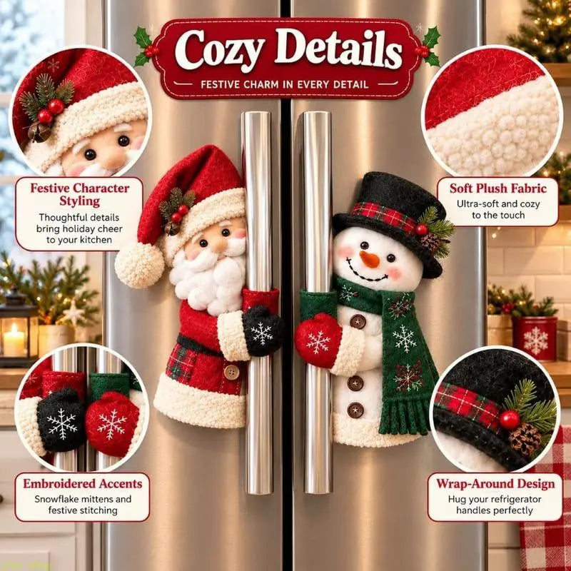 Christmas Handle Covers Santa and Snowman Plush Huggers 4