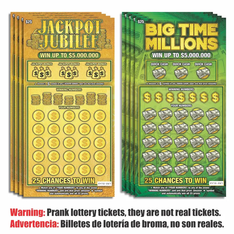 Fake Lottery Tickets Prank, 8 Winning-Look Scratchers 1