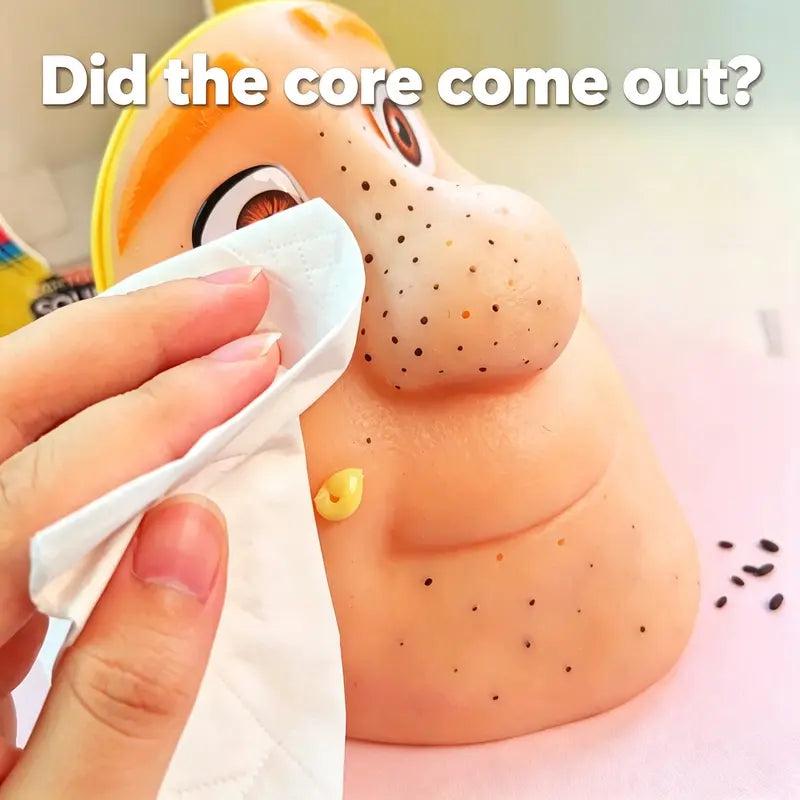 Pimple Popping Toy, Refillable Silicone Face with Tweezers 5