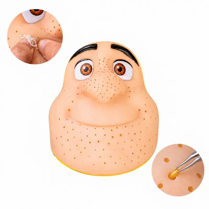 Pimple Popper Toy Face with 20 Refill Capsules and Tweezers 1