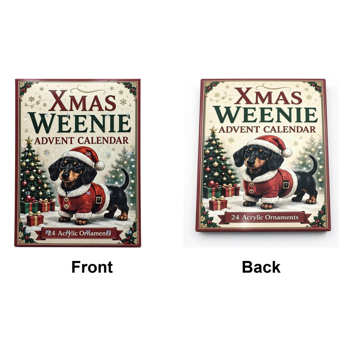 Dachshund Advent Calendar with 24 Mini Dog Figures 4