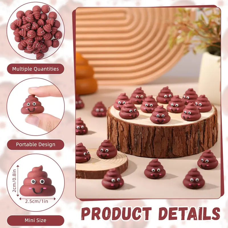 Poop Figurines Mini Bulk Pack, 25 to 100 Pieces 2